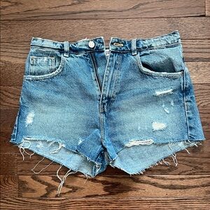 Zara Blue Denim Jean Shorts